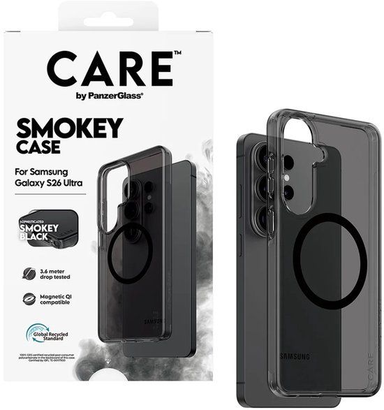 CARE by PanzerGlass Urban Explorer Case Smokey w. - Zwart Qi Samsung Galaxy S26 Ultra