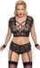 Cottelli BH Set Bondage - Zwart - 3XL