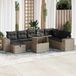 Maison Exclusive - Ensemble de meubles de jardin 9 pièces avec canapé et coussins, gris, en polyrotin