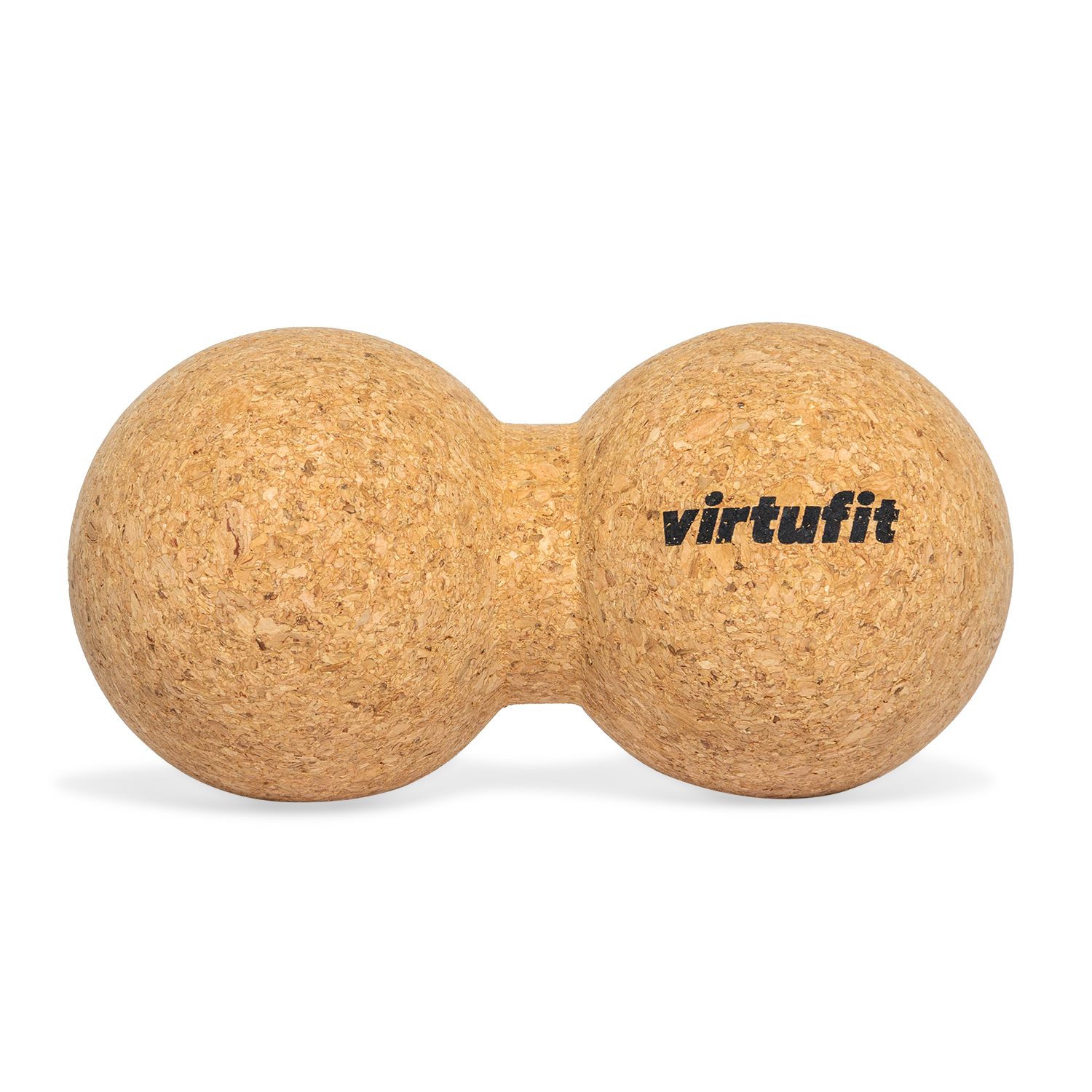 VirtuFit Premium Kurk Peanut Ball - Dual Massagebal - Bruin