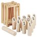 Kubb jeu - Jeu de lancer finlandais - Blocs en bois incl. coffre - Jeu d'extérieur pour toute la famille