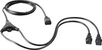 Sygonix SY-5042698 Apparaat (koud) Y-kabel Zwart 2.35 m