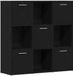 vidaXL Boekenkast 90x28x90 cm bewerkt hout zwart eikenkleur