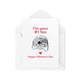 Grappige CBH823 Grappige Valentijnsdagkaarten, paren, wenskaart, I'm Your Number 1 Fan