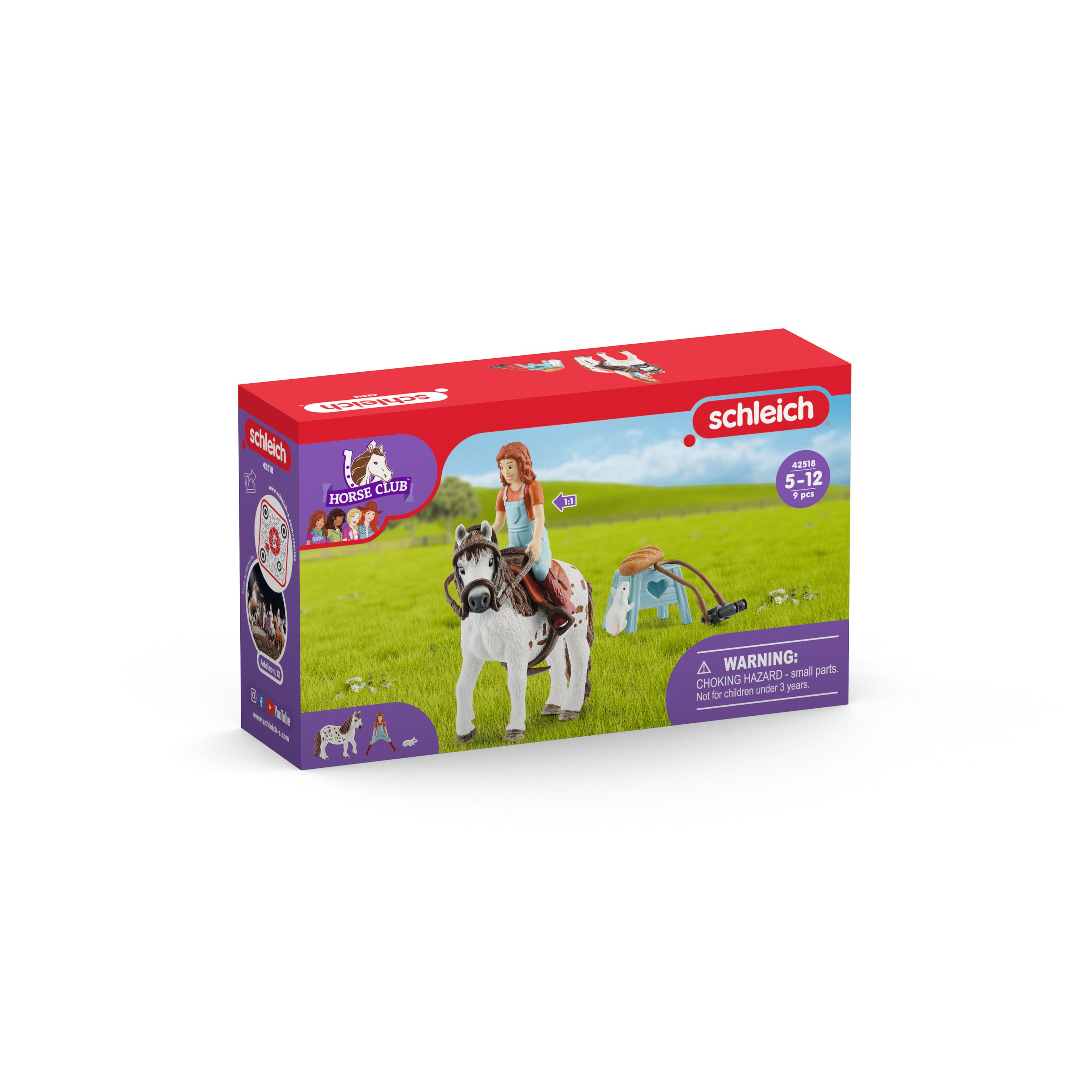 Schleich HORSE CLUB Mia & Spotty 42518 - Speelgoedfiguren kinderen - Meerkleurig