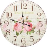 vidaXL Wandklok vintage stijl 60 cm bloemen