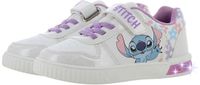 Leomil Lilo & Stitch - Schoenen voor meisjes met lichtjes - Stitch Sneakers voor kinderen met klittenband - Lichtgevende kindersneaker - Maat 25 - Wit
