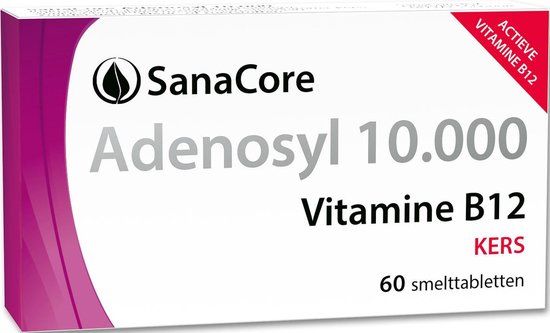 SanaCore Adenosyl 10.000 - Actieve Vitamine B12 - 60 zuigtabletten - Adenosylcobalamine