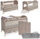 Markenlos Wan GmbH 2-in-1 Reisbed en Kinderbed - Opvouwbaar en Draagbaar, Uniseks, Beige met Aankleedkussen en Vliegengaas