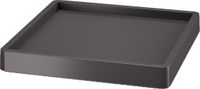 Prosperplast Plantenonderzetter - vierkant - antraciet - 30 x 30 x 6 cm - met wieltjes
