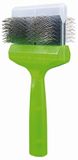 Activet Borstel - Dubbelzijdig Zacht Groen - Slickerborstel 20x9,5x5 cm voor Zachte Vacht