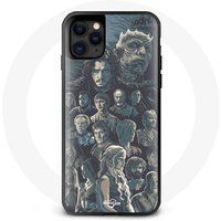 Maniacase Hoesje voor iPhone 11 Pro Max Game of Thrones Seizoen 8 De IJzeren Troon Poster Karakters Grijze Achtergrond