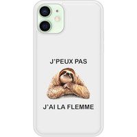 Apple Siliconen hoesje compatibel met iPhone 12 Mini Ik kan het niet, ik ben lui