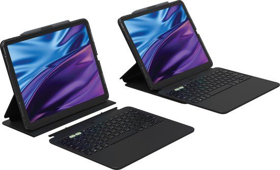 ZAGG Pro Keys 2 Bluetooth Keyboard Case for Apple iPad Air 13 (2024/2025/2026) QWERTY Black
