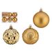 Krist+ Gedecoreerde Kerstballen - 6x stuks - Goud - Kunststof - 6 cm
