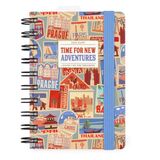 Legami Dagkalender met spiraalbinding, klein, 12 maanden, dagboek van januari 2025 tot december 2025, opvouwbare planner 2025/2026, elastische sluiting, eindvak, adresboek, 8,5 x 13 cm, reisstickers