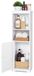 StarTech Badkamerkast - Smalle toiletrolhouder - Hoekkast - Opbergkast met deur - Kunststof - 25 x 20 x 80 cm - Wit