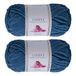 Utopia Crafts Cuddle Super Chunky Chenille Soft Yarn for Knitting and Crochet 2x 100g (Saxe Blue)