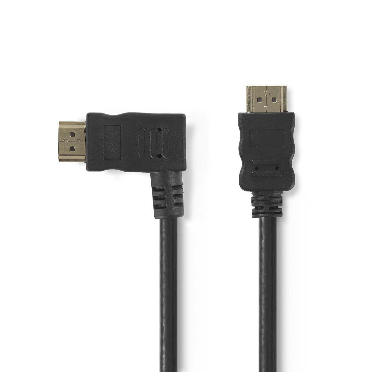 Nedis HDMI Kabel - 1.5m - Zwart - Haaks/Recht