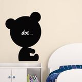 Ambiance Sticker Schoolbordsticker - uitwisbare zelfklevende muurstickers - Teddybeerontwerp - 30x20cm