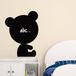 Ambiance Sticker Schoolbordsticker - uitwisbare zelfklevende muurstickers - Teddybeerontwerp - 30x20cm