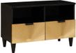 vidaXL TV-kast zwart en goud 70 x 33 x 46 cm bewerkt hout