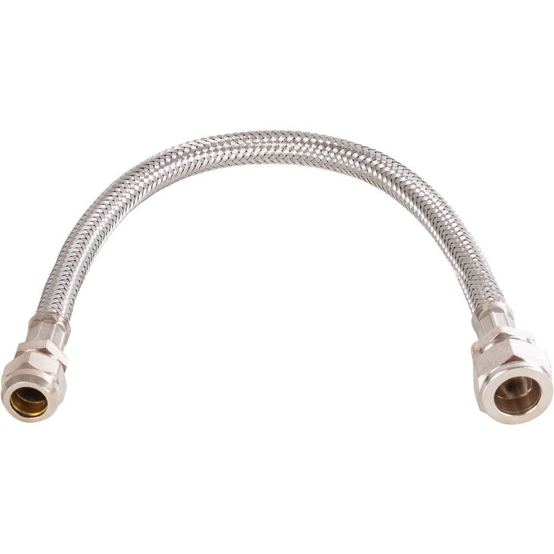 BPE RVS flexibele slang 35cm 15mm knel x 12mm knel