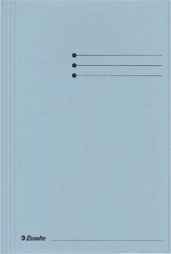 Esselte Manilla 3-klepsmap - Folio - Blauw - 50 stuks