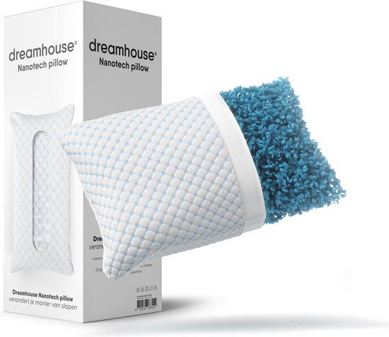 Dreamhouse Sleeptime® Hoofdkussen - Navulbaar Hoofdkussen - Geschikt voor alle slaapposities - Verkoelende Technologie - Vermindert Nekklachten - 50x70 cm