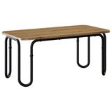 vidaXL Artisanaal eiken salontafel 100 x 50 x 45 cm Bewerkt hout