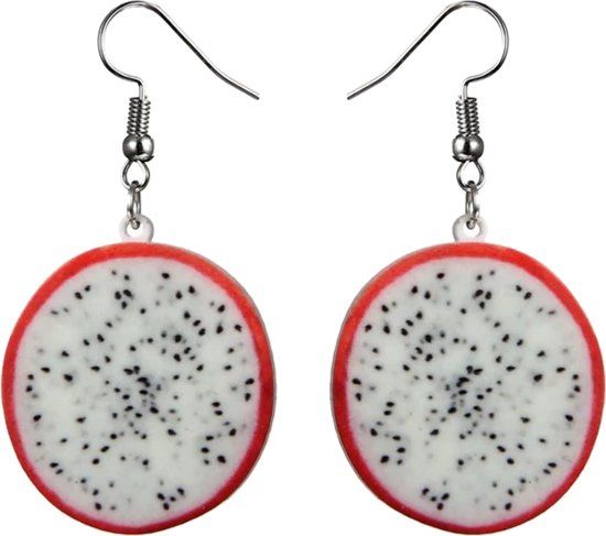 Fako Bijoux Oorbellen Groente & Fruit Drakenfruit