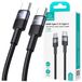 USAMS Gevlochten kabel, 240W, USB-C/USB-C, 1,2 meter, SY serie, model SJ727USB01