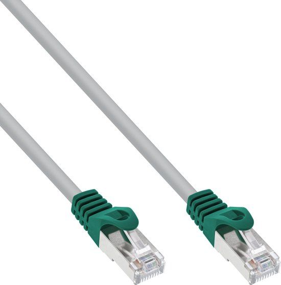 InLine® Crossover Patchkabel, SF/UTP, Cat.5e, grijs, 0,25m