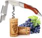 Castagnola Tire-bouchon - Lame de sommelier - Ouvre-vin - Ouvre-bouteille - Levier - Deluxe - Bois de Pakka et acier inoxydable