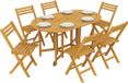 Outsunny Ensemble de salle à manger en acacia pour terrasse - 150L x 90l x 74H cm - Couleur bois naturel