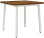 vidaXL Eettafel Massief Acacia Hout Natuurlijk en Wit 60 x 55 x 75 cm