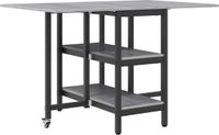 vidaXL Eettafel 122 x 80 x 76,5 cm Bewerkt hout Grijs Sonoma