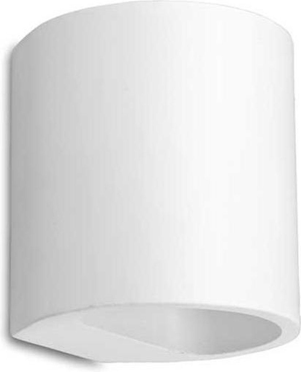Artdelight Wandlamp Plaster Rond Wit 11cm Ø - Keramiek - Wit