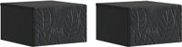 vidaXL Wandgemonteerde Zijtafel 2 st Zwart 34,5 x 33 x 20 cm