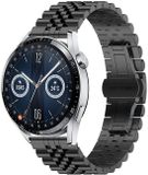 By Qubix - Stalen band - Zwart - geschikt voor Huawei Watch GT 6 / GT 7 / GT 6 pro / GT 7 pro - 46mm