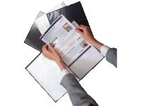 Rillstab display book A4 - zwart