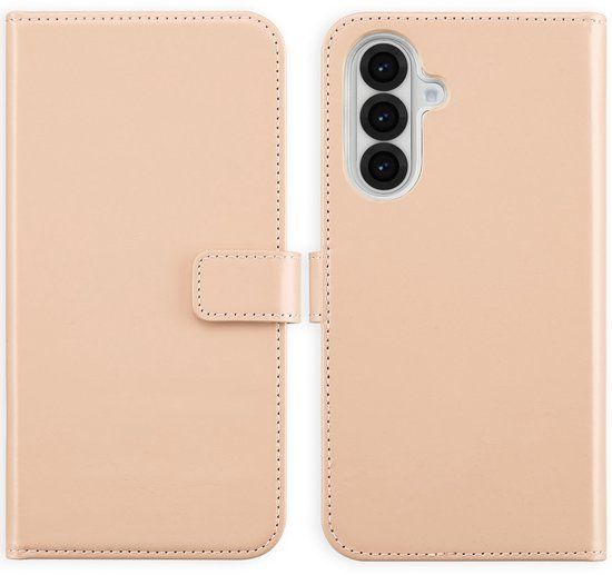 Selencia Echt Lederen Bookcase - Geschikt voor Samsung Galaxy A36 / A56 (5G) - Roze