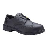 Blackrock ESD Brogue slimme veiligheidsschoenen, zwart, metaalvrij, slim, leer, brogue, veiligheidsschoenen voor kantoor, maat UK 11/EU 46