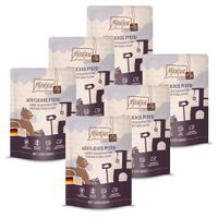 MjAMjAM - Alimentation humide premium pour chats - Quetschie - Plaisir de viande pur - cheval pur délicieux, pack de 6 (6 x 300 g), sans céréales avec viande supplémentaire