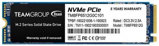 Team Group MP33 512GB SSD M.2 2280 PCIe 3.0 x4 NVMe