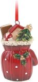 Merkloos / Sans marque Koopman International Kersthanger cadeauzak 8 cm - kerstboomhanger