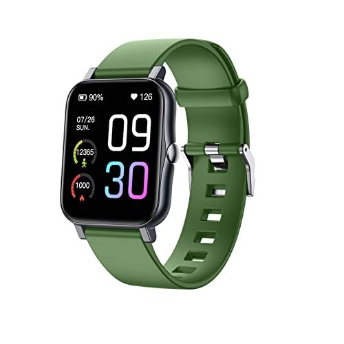 JUSHZ Smart Horloge voor Mannen Vrouwen - Sport Polsband - Waterdicht - Groen - 1.7inch