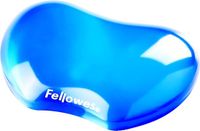 Fellowes Crystals Gel Polssteun – Ergonomische Wrist Support – Transparant Blauw – Antislip & Vlekbestendig