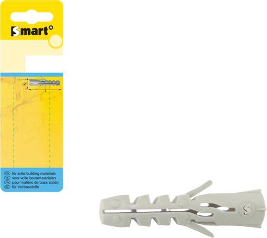 pgb-Europe SMART Nylon plug S zndr boord Ø 12x60 grijs | 4 st