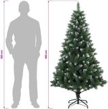vidaXL Kunstkerstboom 180 cm PVC en Metaal Groen